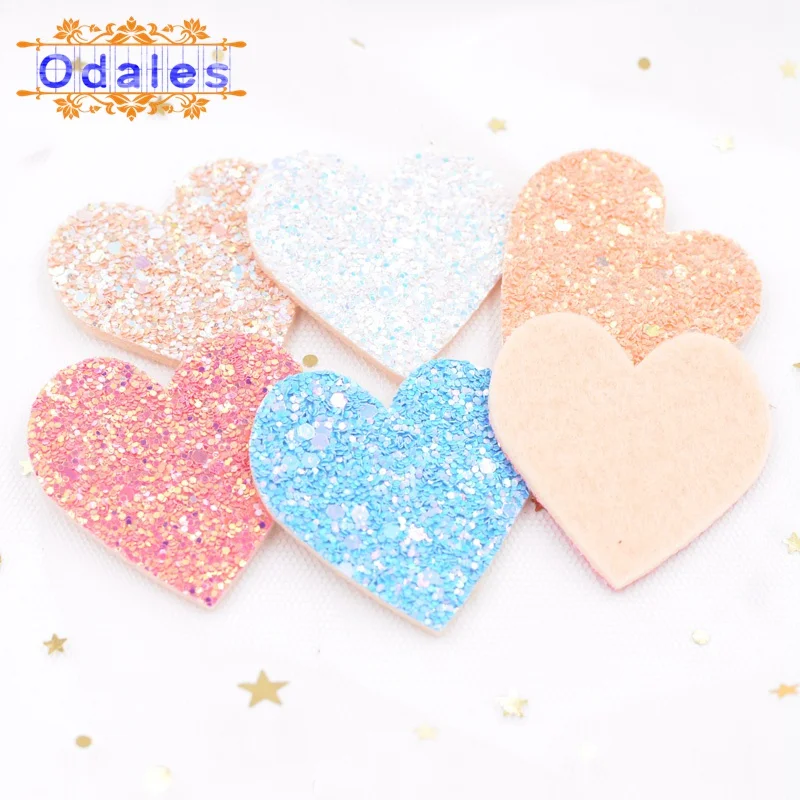 30 шт./лот фетровые пайетки Kawaii Любовь сердце свадебное украшение нашивки для