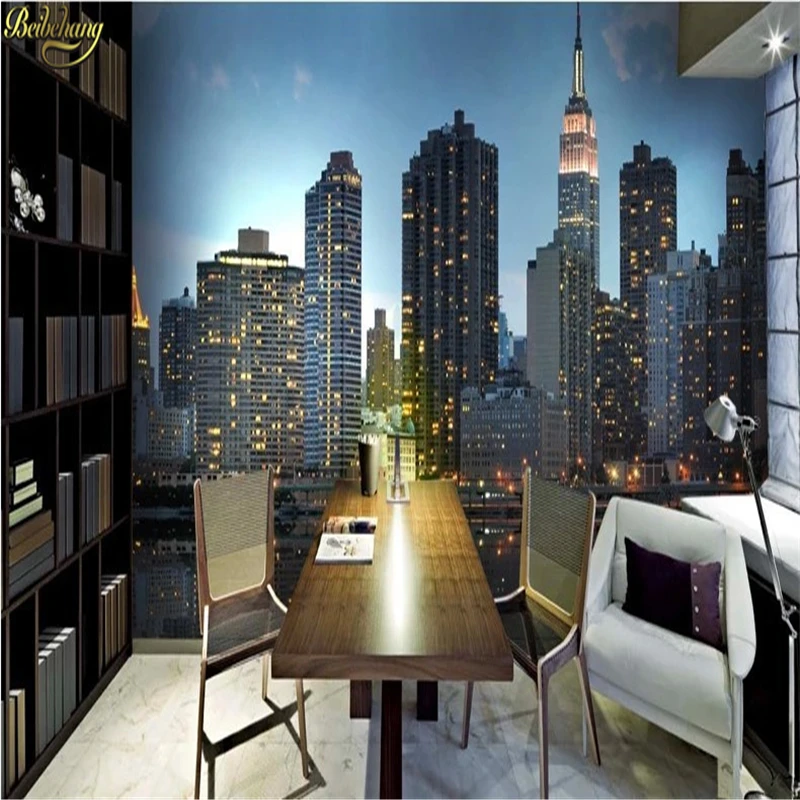 3d обои beibehang с фотографией рулон бумаги город ужин Настенные для гостиной ТВ фона