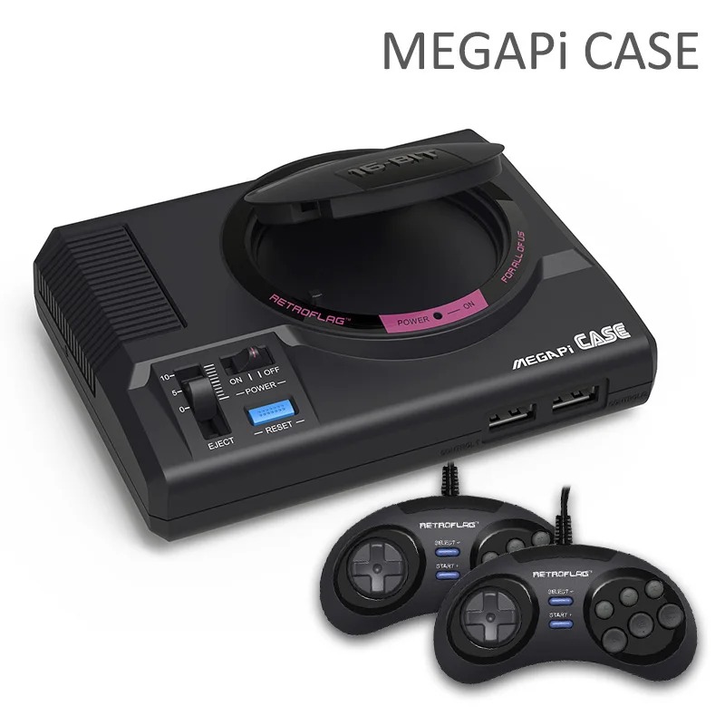 Retroflag MEGAPi CASE-M с классическим usb-контроллером-M+ Fan+ теплоотвод+ 5V 3A power для Raspberry Pi 3 B Plus(3B+)/3B/2B