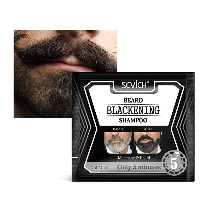 Натуральный борода черный красящий шампунь без стимуляции окрашенная средства
