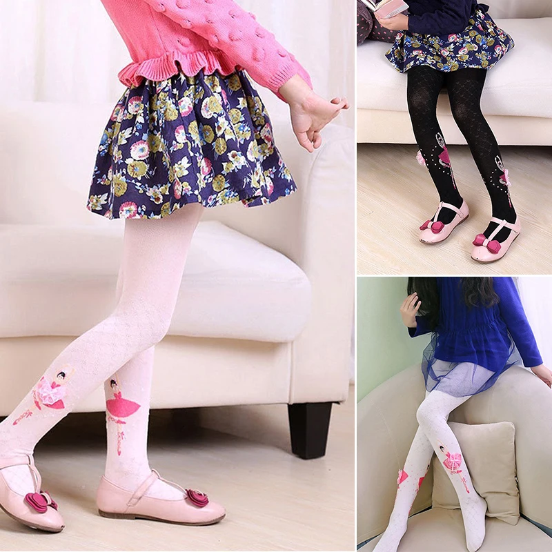 Детские колготки двухлицевой От 4 до 12 лет танцор милые с рисунками для девочек