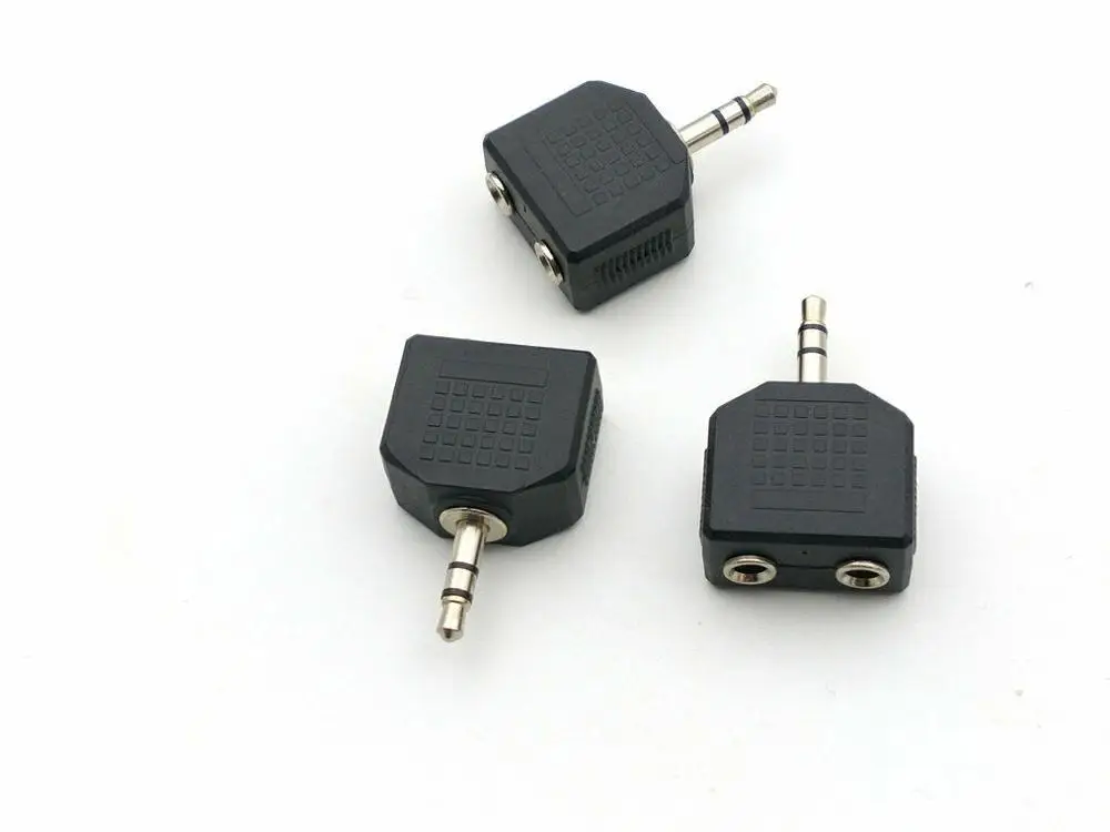 1000 шт. 3 5 мм стерео штекер для 2x3 джек аудио адаптер сплиттер|male male|male to malemale male audio |
