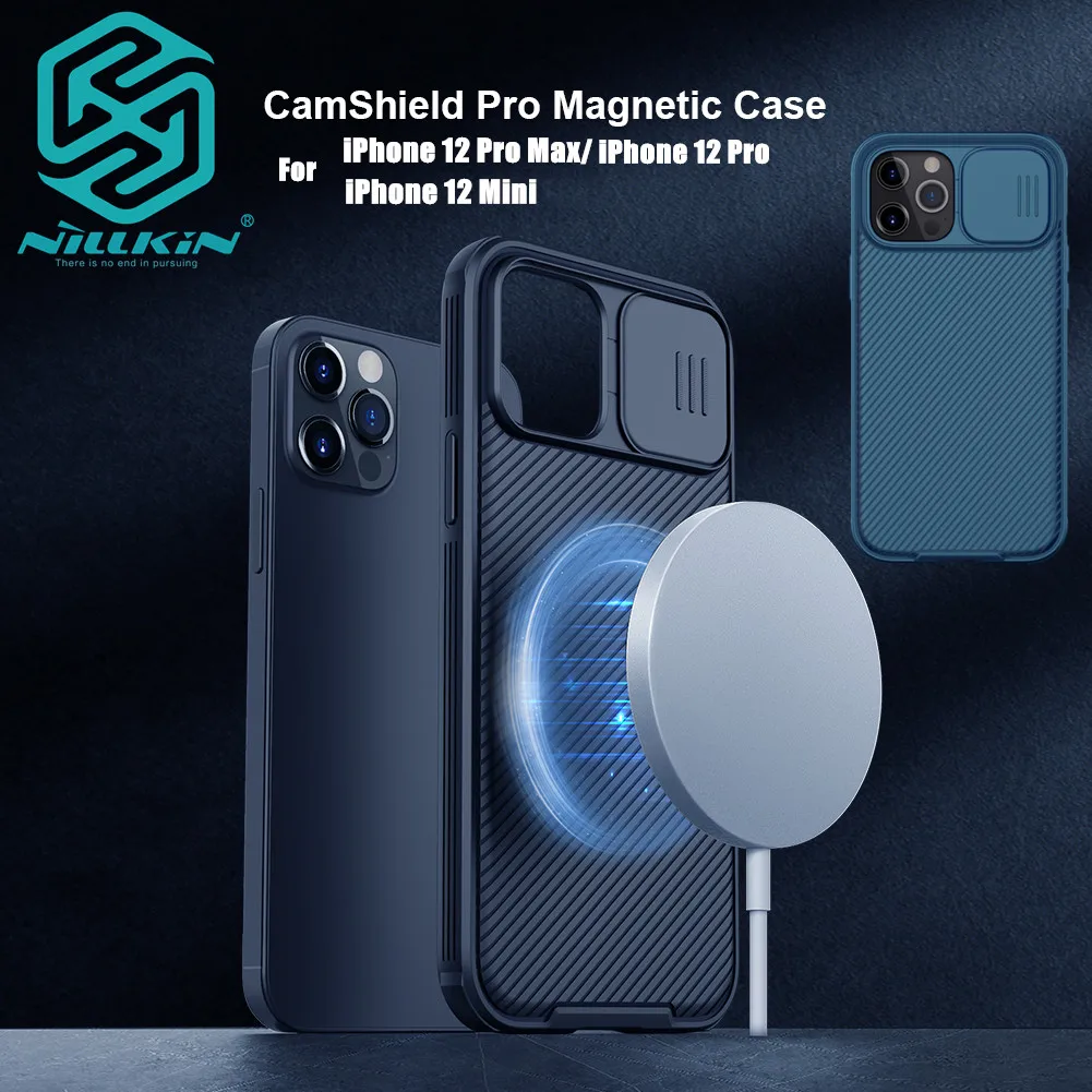 

Чехол Nillkin для iPhone 12 12 Pro Max, защитный чехол CamShield Pro на магните, защитный чехол из ТПУ и поликарбоната для iPhone 12 Mini