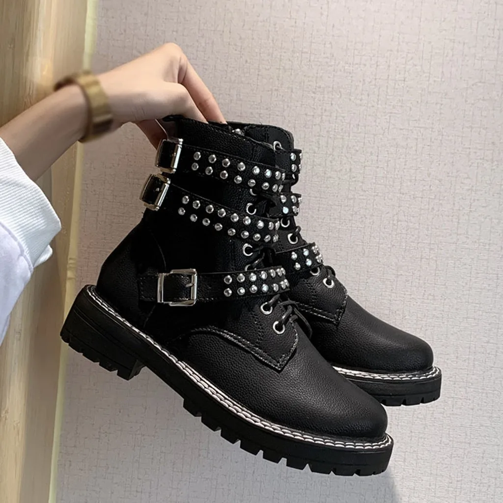 Женская обувь зимние женские ботильоны на шнуровке ботинки платформе с