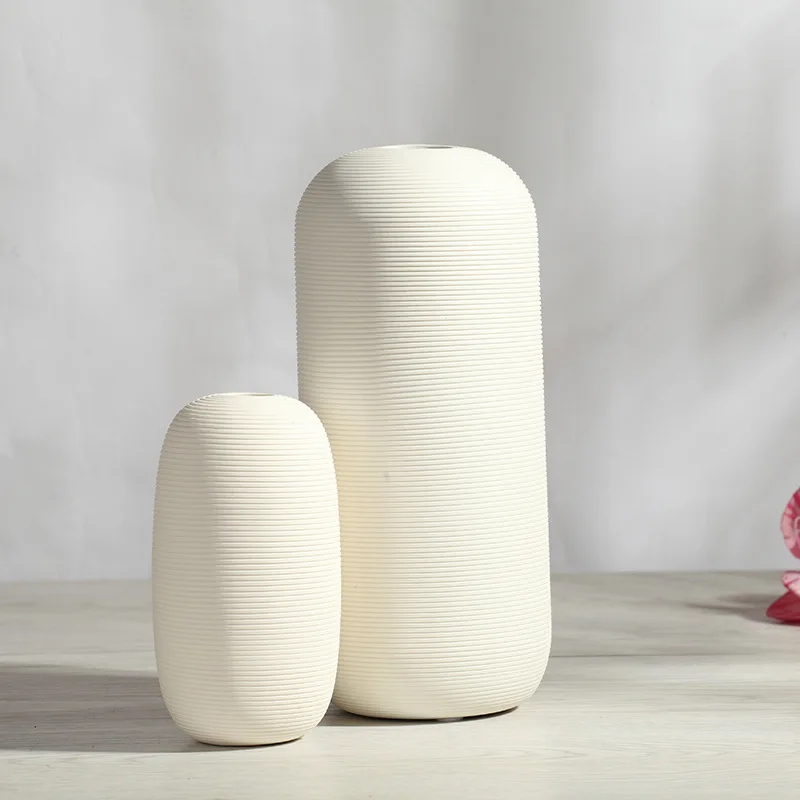 Белая красивая керамическая ваза Современная чистота прозрачная Красивая