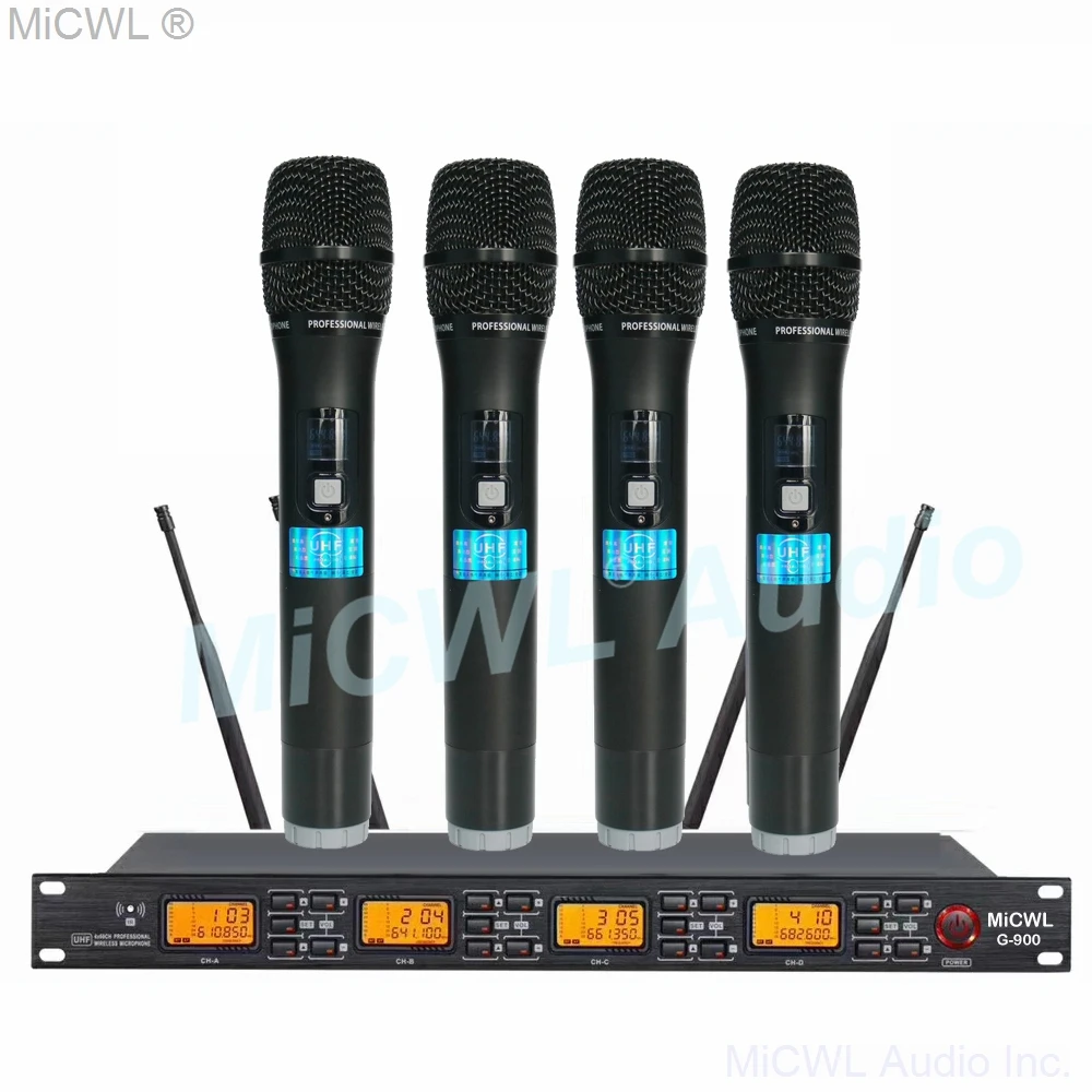 Микрофонная система MiCWL профессиональный беспроводной караоке 4 ручной