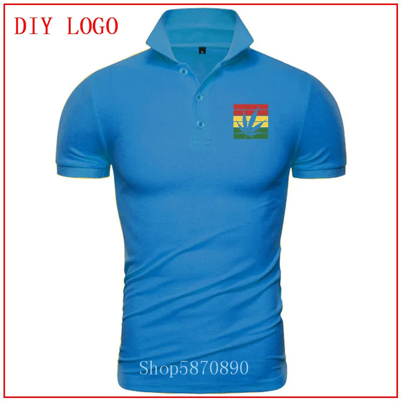 new style weed leaf rasta polo shirt man Summer Tops printed Tees Short Sleeves men tees Cotton Color diversified Unique | Мужская