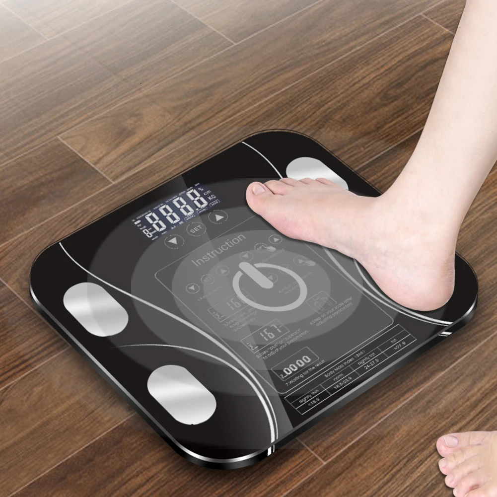 Индекс тела весы цифровой человеческий вес Mi пол ЖК дисплей с подсветкой