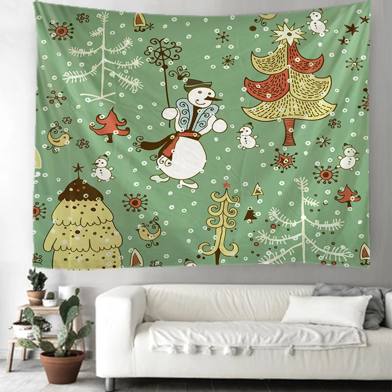 Счастливого Рождества Гобелен Мандала гобелен стены ткань путешествия матрас