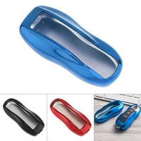 simple fashion tpu 2 colors straight plate car key case protector holder fit for porsche macan boxster cayman cayenne carrera