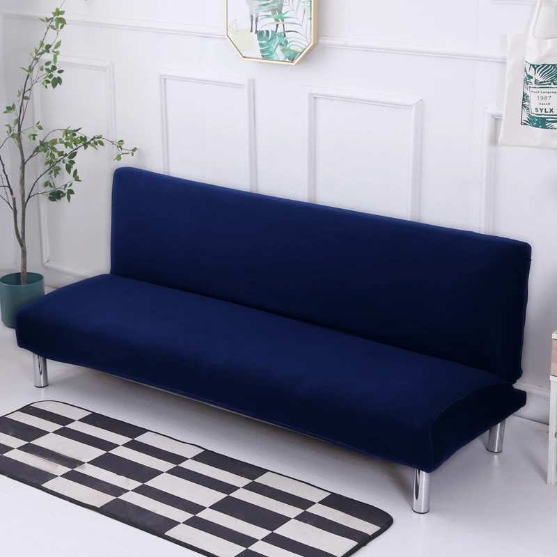 Полиэстер и спандекс одноцветные Чехлы для дивана кровати Прочные мягкие чехлы