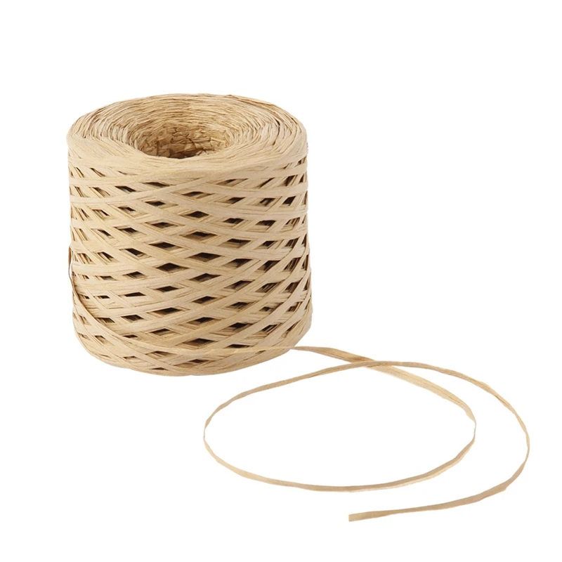 

1 Roll 200M Raffia Paper Ribbons Packing Twine Rope for Christmas Gift Box Wrapping Package DIY Crafts Party Decorations