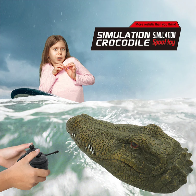 2.4G Remote Control Flytec V002 Simulation Crocodile Head Bait Pond Floating Doll Garden Spoof Toy Gift | Игрушки и хобби
