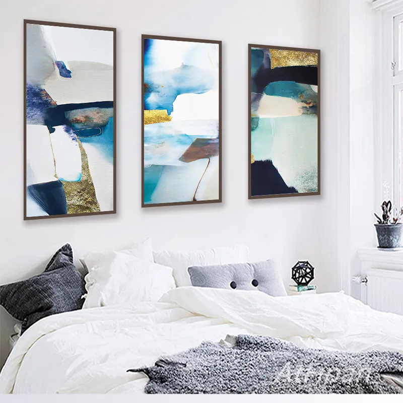 Абстрактный геометрический постер в скандинавском стиле граффити цветные блоки