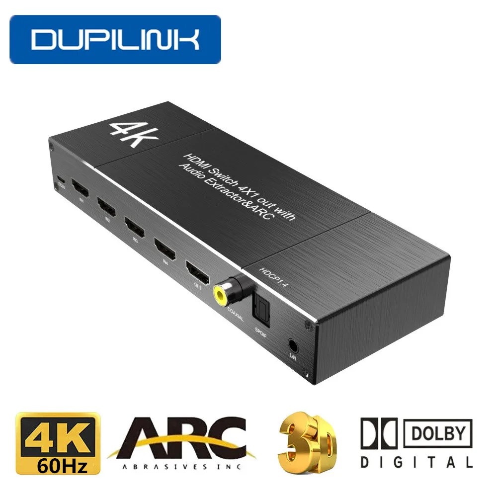 

HDMI Splitter 4K 4 Input 1 Output HDMI Switch 4x1 for XBOX 360 PS4 Smart Android HDTV 4K 4 in 1 out HDMI Switcher Adapter
