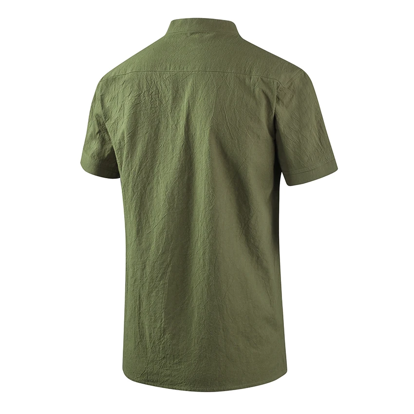 Рубашка мужская приталенная с коротким рукавом повседневная Стильная сорочка