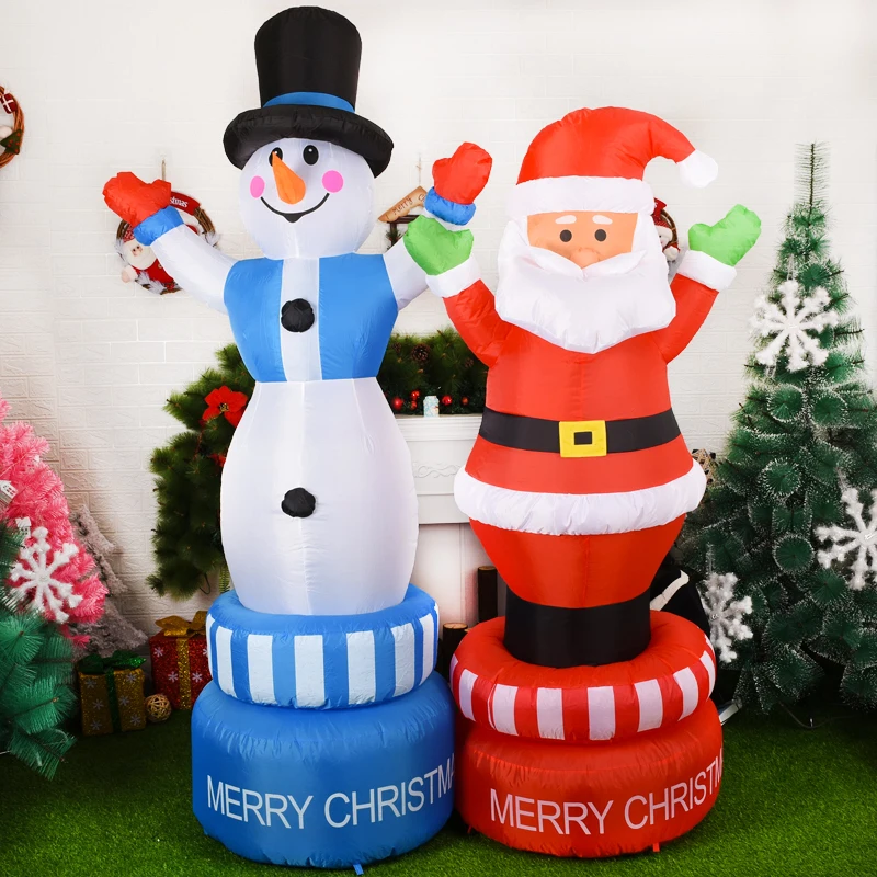 

360 Degree Rotation Inflatable Santa Claus Outdoors Christmas Decorations for Home Yard Garden Decoration Merry Christmas