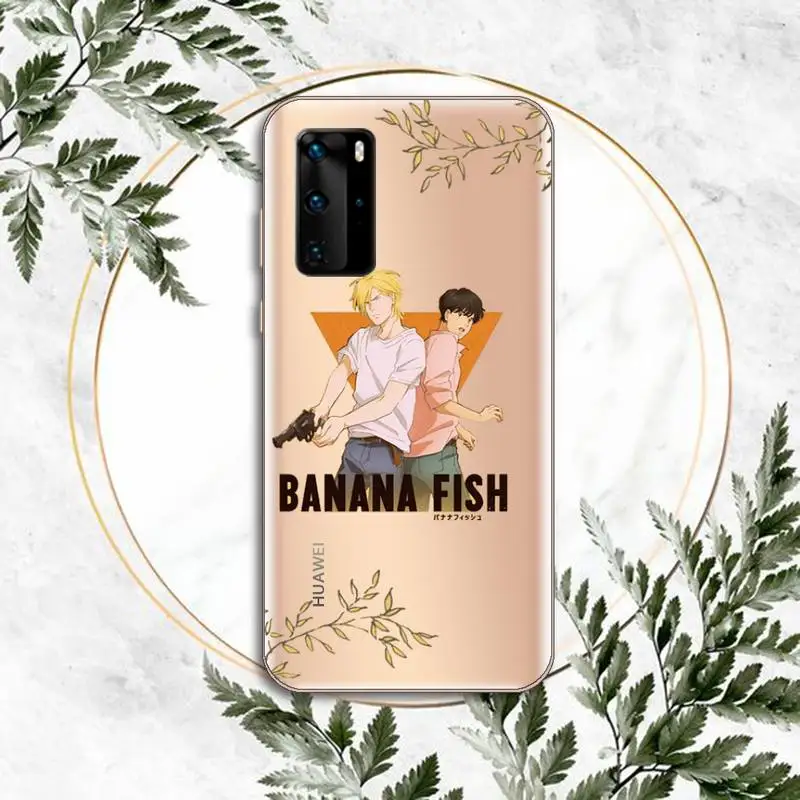 

Hot Banana Fish Anime Phone Case Clear Transparent for huawei honor P 40 30 20 lite Pro 10 i 8 9 x p smart 2019