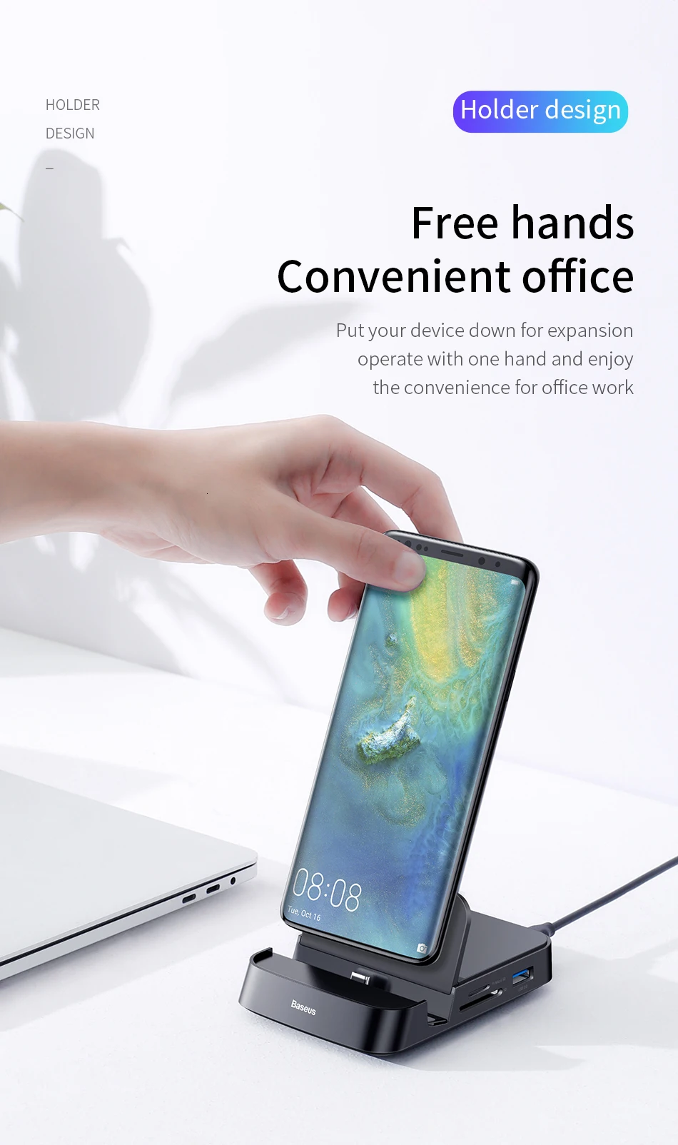 Baseus док-станция type C для samsung S10 S9 Dex Pad станция USB C к HDMI док-станция адаптер питания для huawei P30 P20 Pro