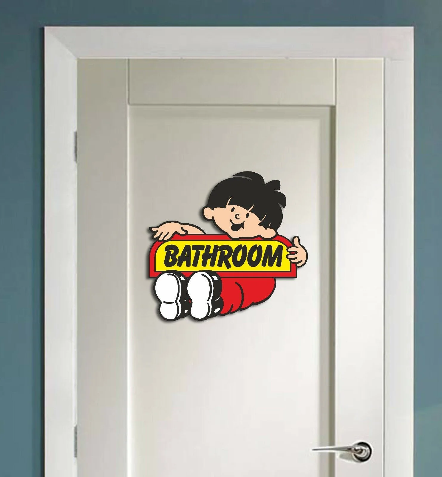

For Stylish Bathroom Door Sign Self Adhesive Vinyl Sticker, Decal wash room