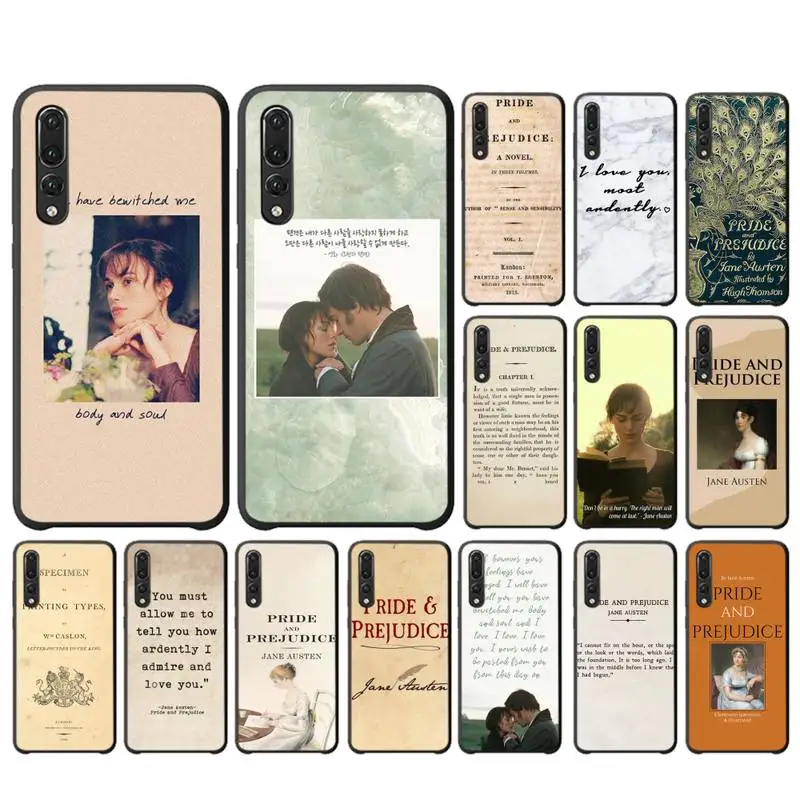 

LVTLV Pride And Prejudice Jane Austen Phone Case for Huawei P30 40 20 10 8 9 lite pro plus Psmart2019