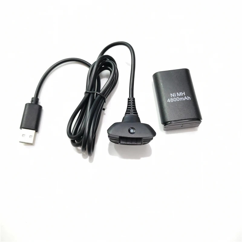 2 аккумулятора 4800 мАч с USB-кабелем для зарядки Xbox 360 беспроводной Аккумулятор