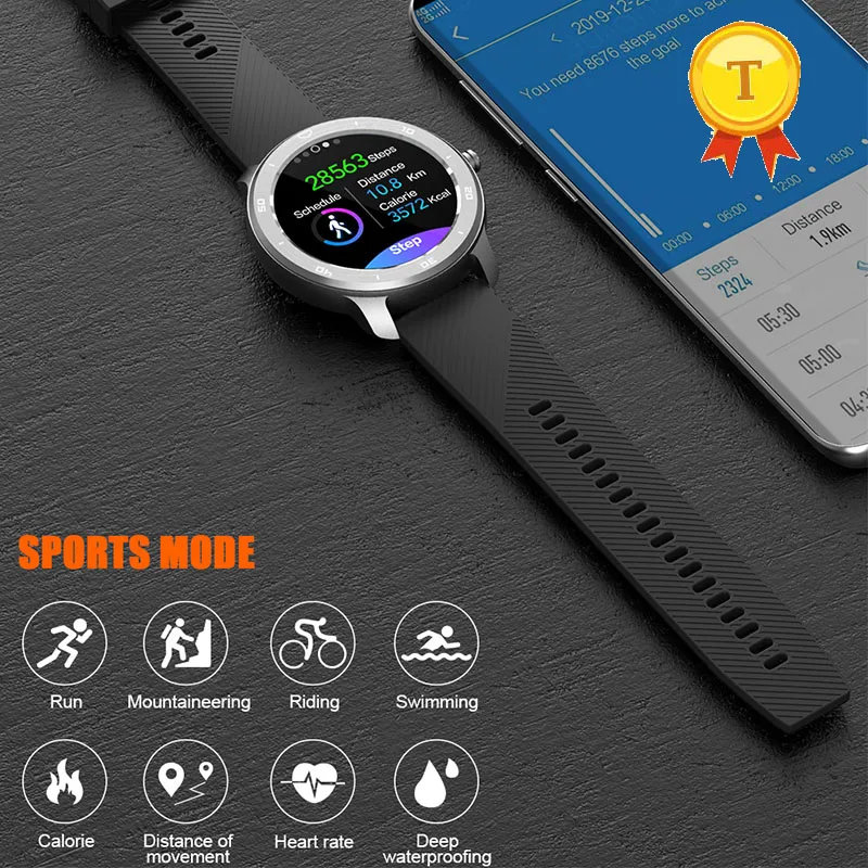 

1.3Inch Screen IP68 Waterproof Smart Watch phone Watch Heart Rate Blood Pressure Monitor Pedometer Outdoor Sports band bracelet