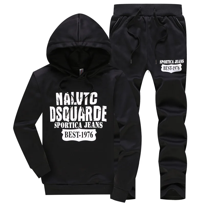

Letter Brand Printing Hoodie Sweatshirt Men's / Women's Hooded Casual Cotton Sweatshirt Tracksuit 3PC Male Jacket+Pant Hip Hop
