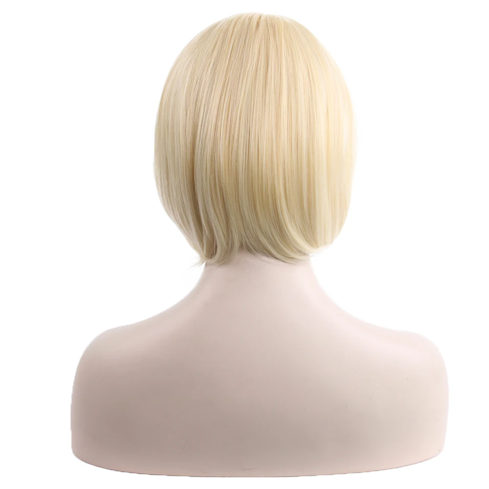 Блонд боб парики для белых/черных женщин короткие прямые термостойкие