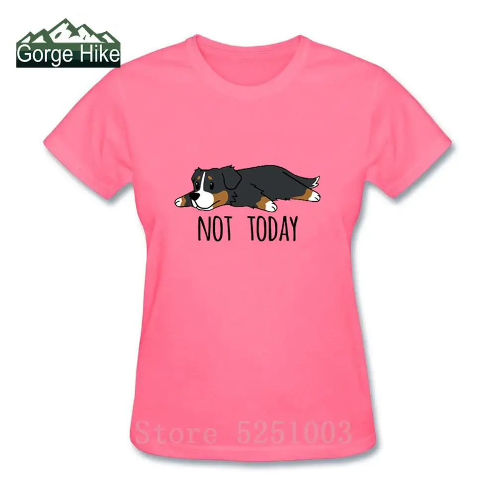 Забавная не сегодня собака корги креативные футболки Женская Бернская горная с