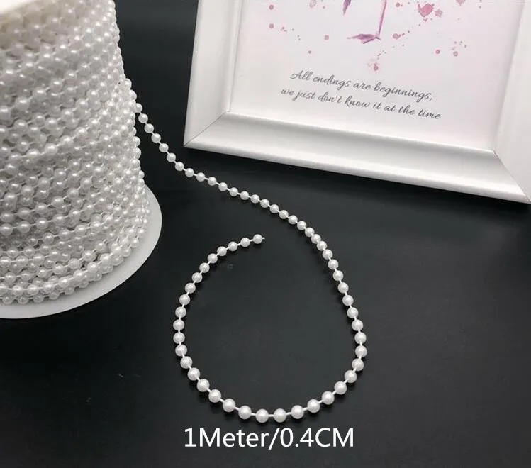 Белые кружевные хрустальные бусины 1 м отделка из блесток бисера лента для