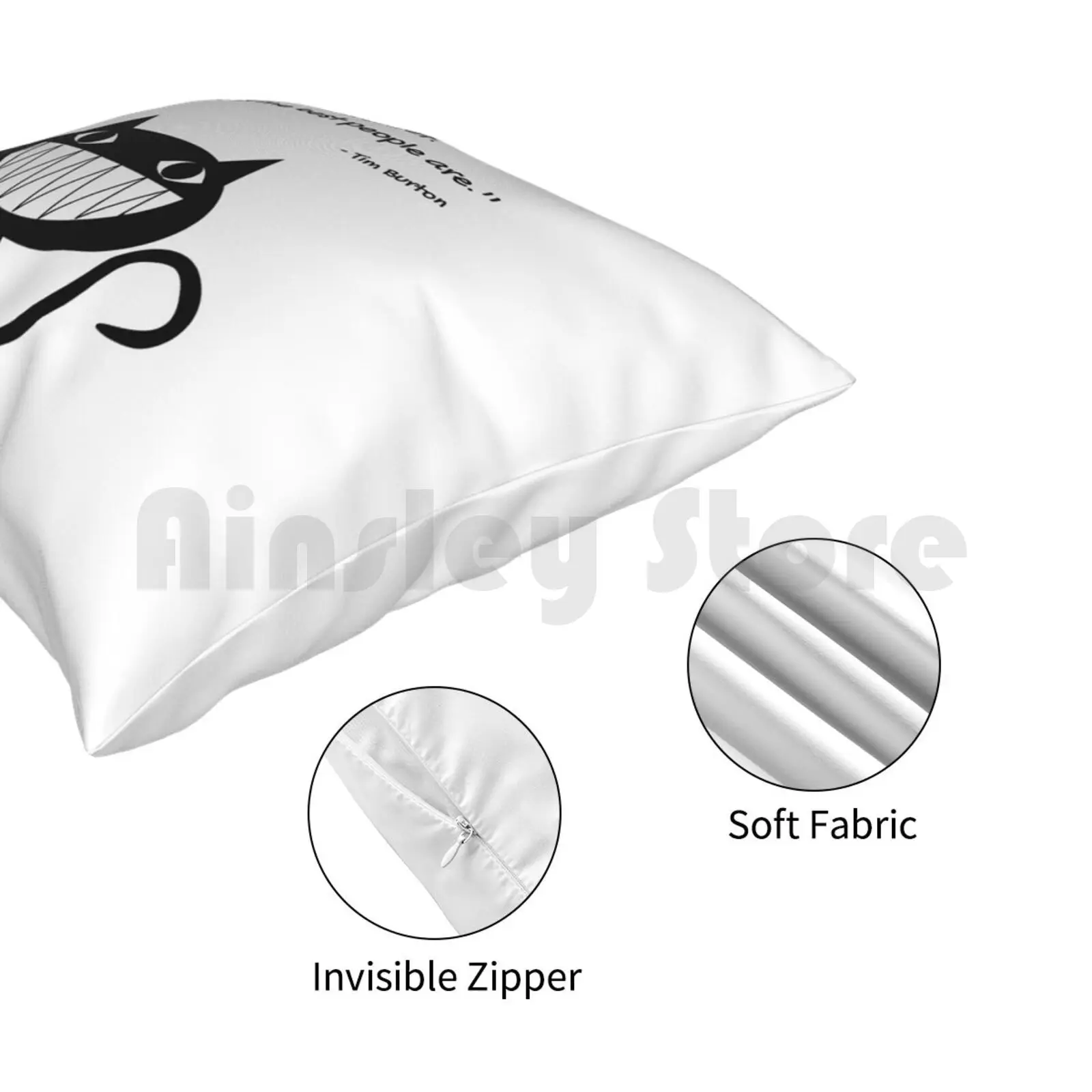 Чехол на подушку с принтом Тима Бёртона мягкая накидка цитатой Элис для нее | Дом