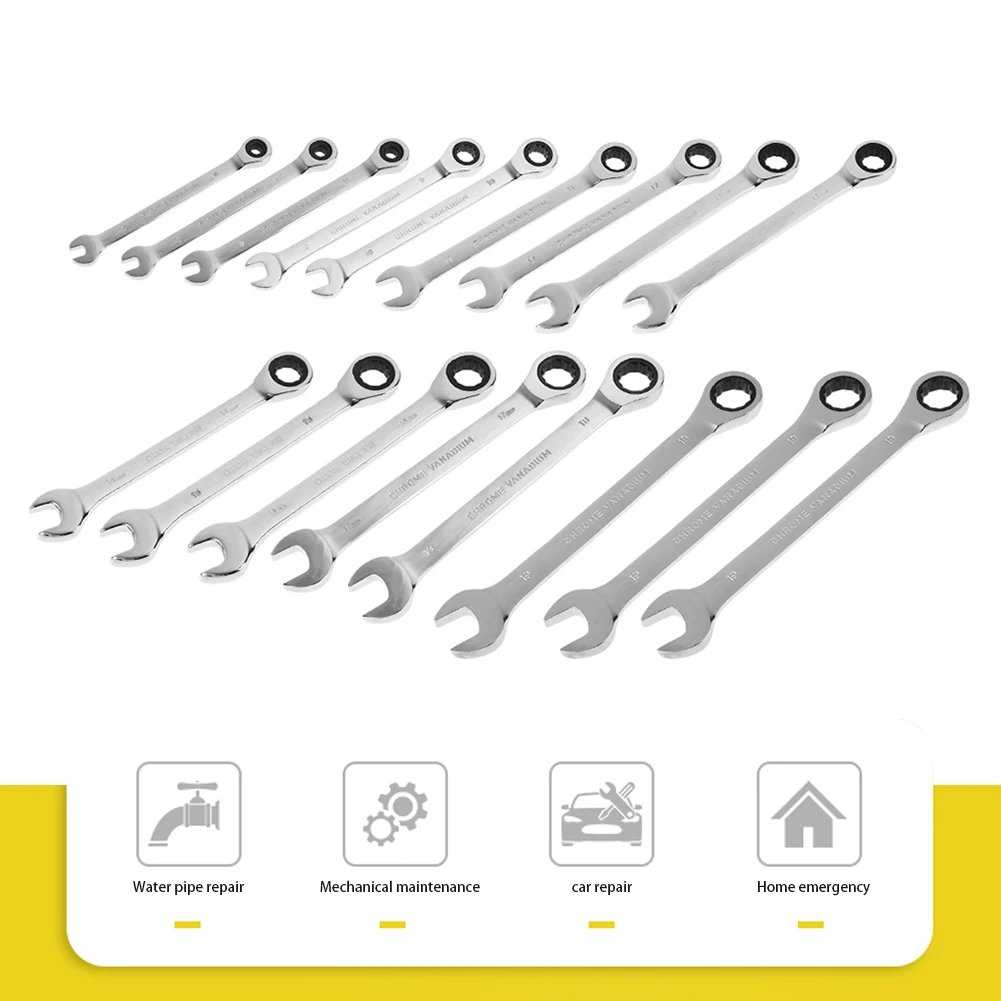 

72 Teeth Ratchet Spanner Quick Release Socket Driver Auto Car Repair Wrench