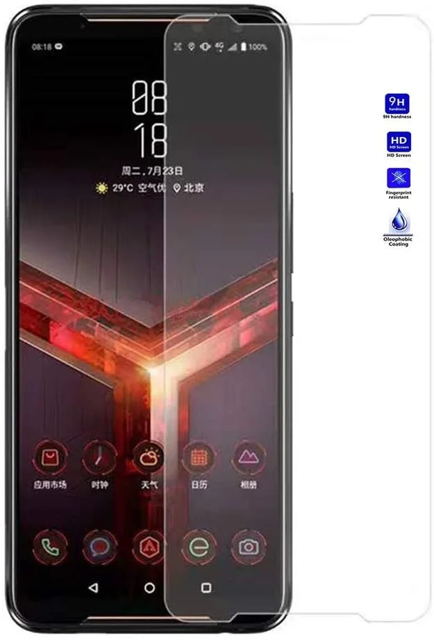 Закаленное стекло для ASUS Rog Phone ZS600KL / Rog Phone 2 Z01QD ROGPHONE2, защита экрана 9H, защитный чехол из закаленного стекла