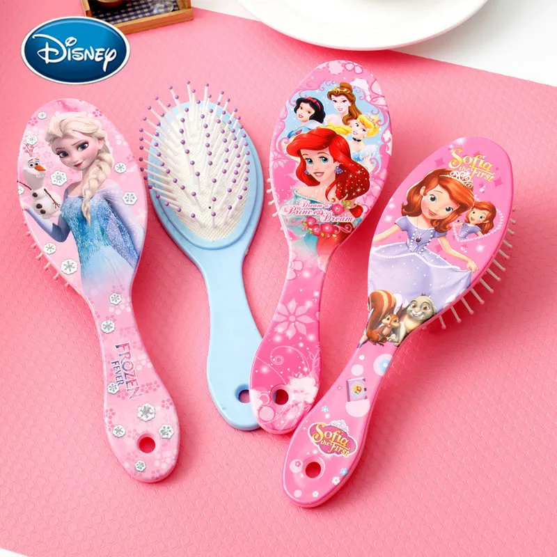 Disney Frozen Girls Comb Sofia Princess Minnie Mickey Children Cute Air Cushion Hair Massage Comb Toys Gifts