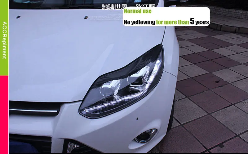 Автомобильный Стайлинг Головной фонарь для Ford Focus 3 фары 2012 2013 светодиодная фара в сборе Биксеноновые линзы двойной луч HID