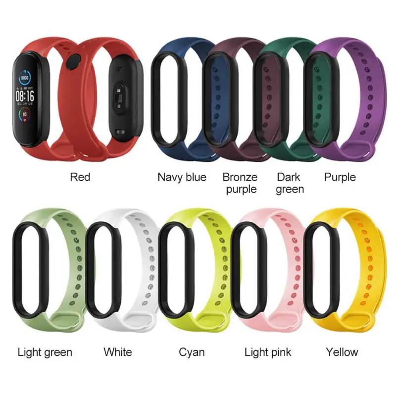 Ремешок сменный из ТПУ Для Xiaomi Band 5 двухцветный спортивный браслет для смарт