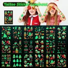 Детская татуировка для боди-арта, светящаяся татуировка, наклейка, детская рука, лицо, светящаяся татуировка, мультяшная татуировка, временная Милая татуировка, наклейка