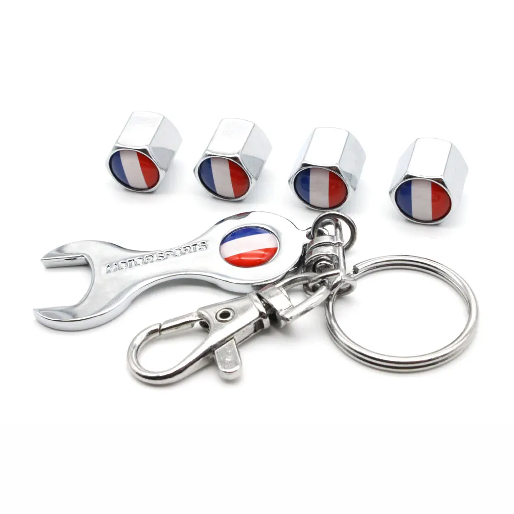 5 шт./компл. противоугонное автомобильное колесо с французским флагом колпачки