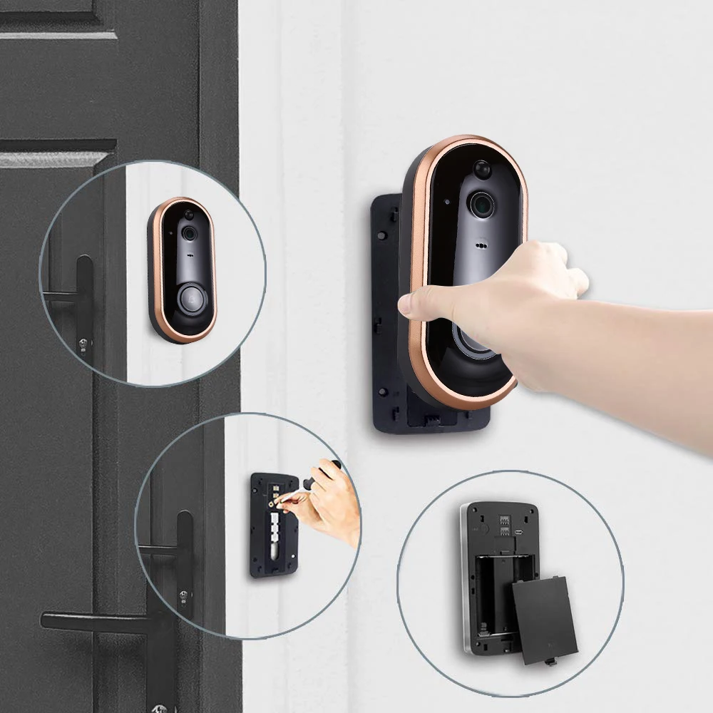 Ubox Video Doorbell Remote Intercom HD Low Power 720P 1080P Wireless WiFi Door Bell M6 Two-Way Communication | Безопасность и