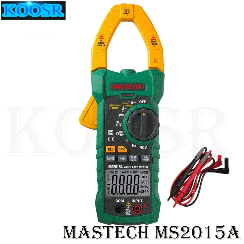 Цифровой Мультиметр MASTECH MS2015A переменный ток 1000A измеритель частоты и емкости