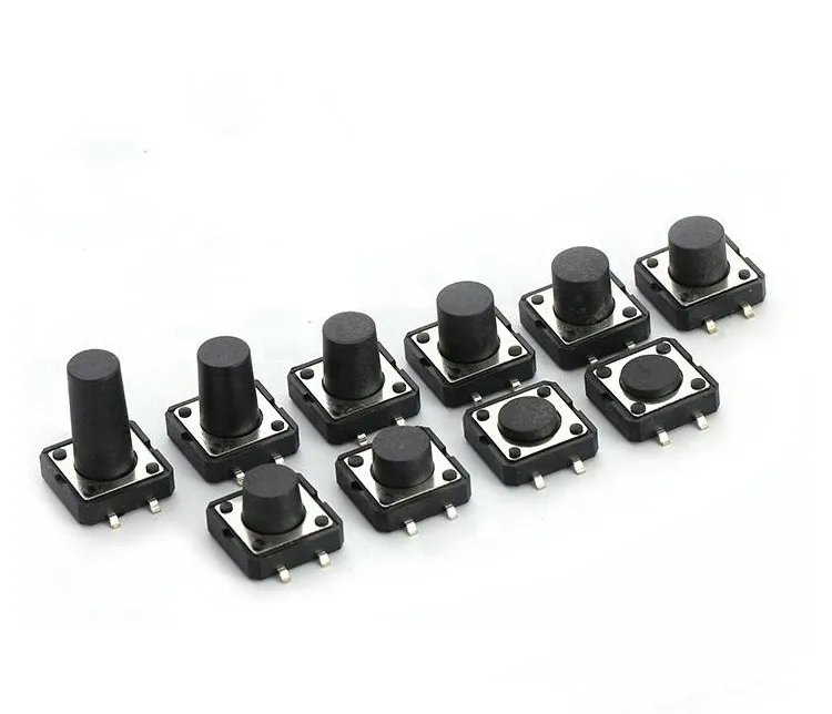 20 шт PCB Тактильные Такт кнопочный переключатель SMD 4pin микро 12*12*4 3/5/6/7/8/9/10/11/12 мм 12x12x4