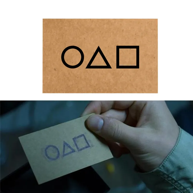 

Squid Game Card Holiday Event Party Gift Supplies TV Invitation Fiche Cosplay Prop Accessories Children Friends