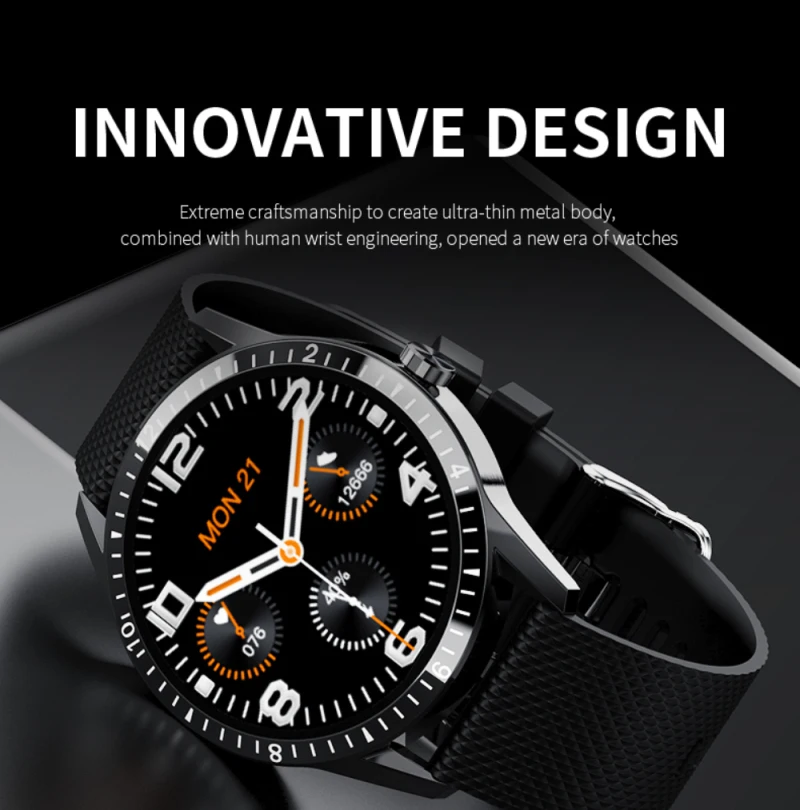 

Bluetooth Smart Bracelet Watch Fitness Tracker Heart Blood Temperature Monitor