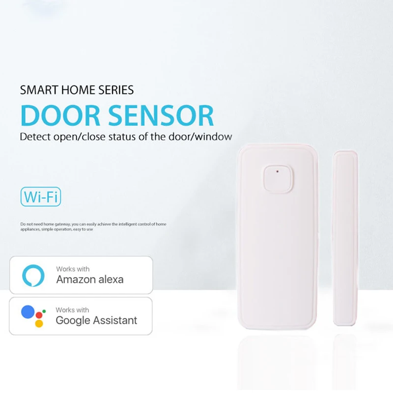 Wifi дверной оконный датчик Alexa Google Домашняя мини сигнализация Безопасность умный