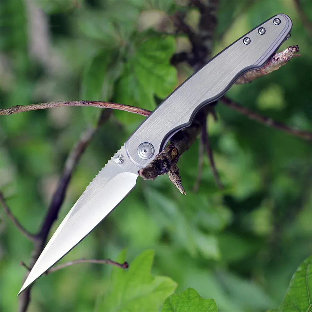 

New Popular 7016 Folding Leaf Blade Steel Pocket Pungent Edge Knife Outdoor Sharp Survival Tactical Combat Hunting Rescue Tools