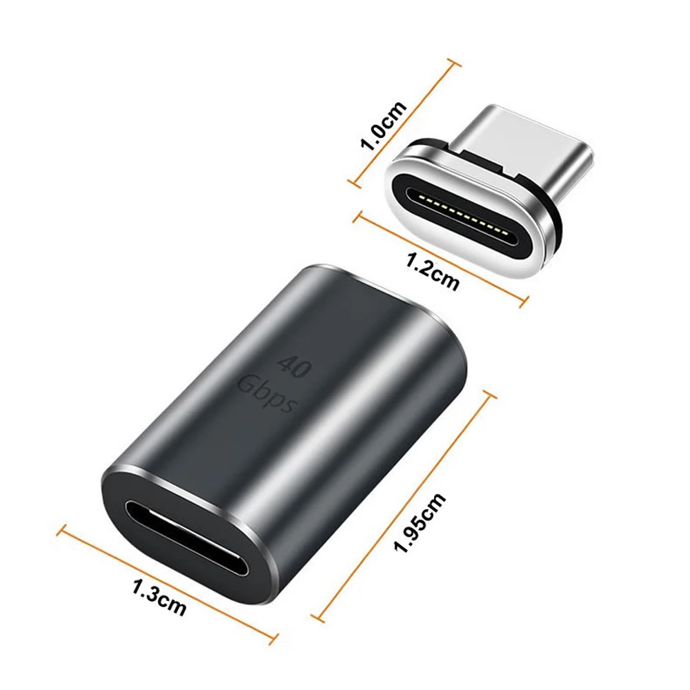 

Full Function Magnetic Type-C 4.1 USB C 24P Adapter Notebook Laptop PD Charging Converter for MacBook/Huawei PC Data Accessories