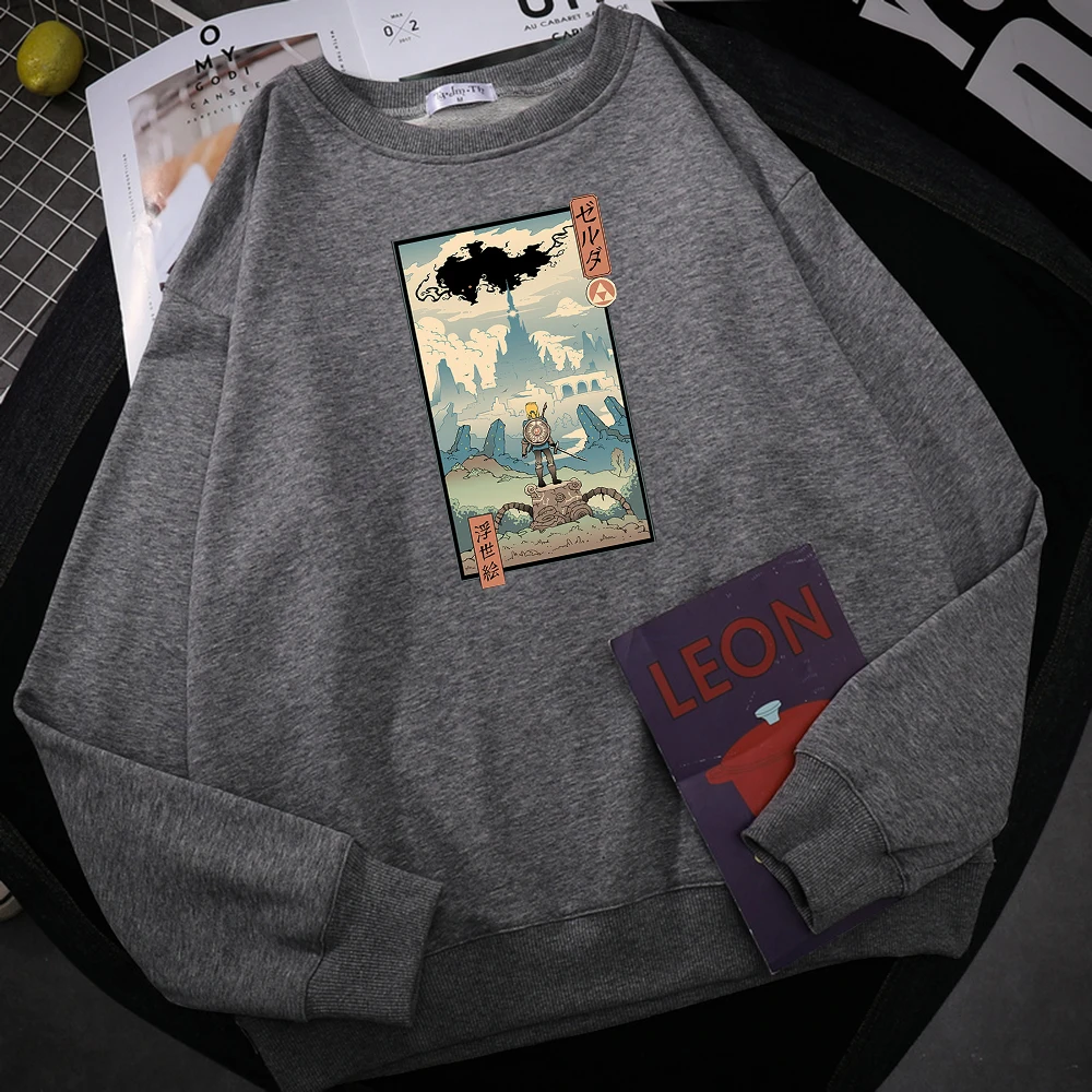 

Ukiyoe Japanese Culture Printed Men's Hoody Hipster High Quality Sweatshirt Cartoons Casual Hoodie Loose Autumn Tops Women