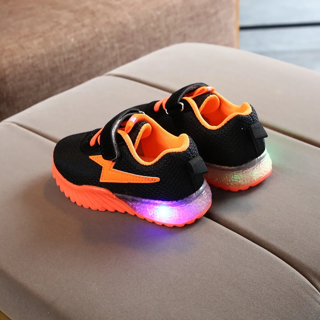New Children Luminous Shoes Girls Boys Breathable Mesh Flashing Lights Fashion Sneakers Toddler Little Kid LED |