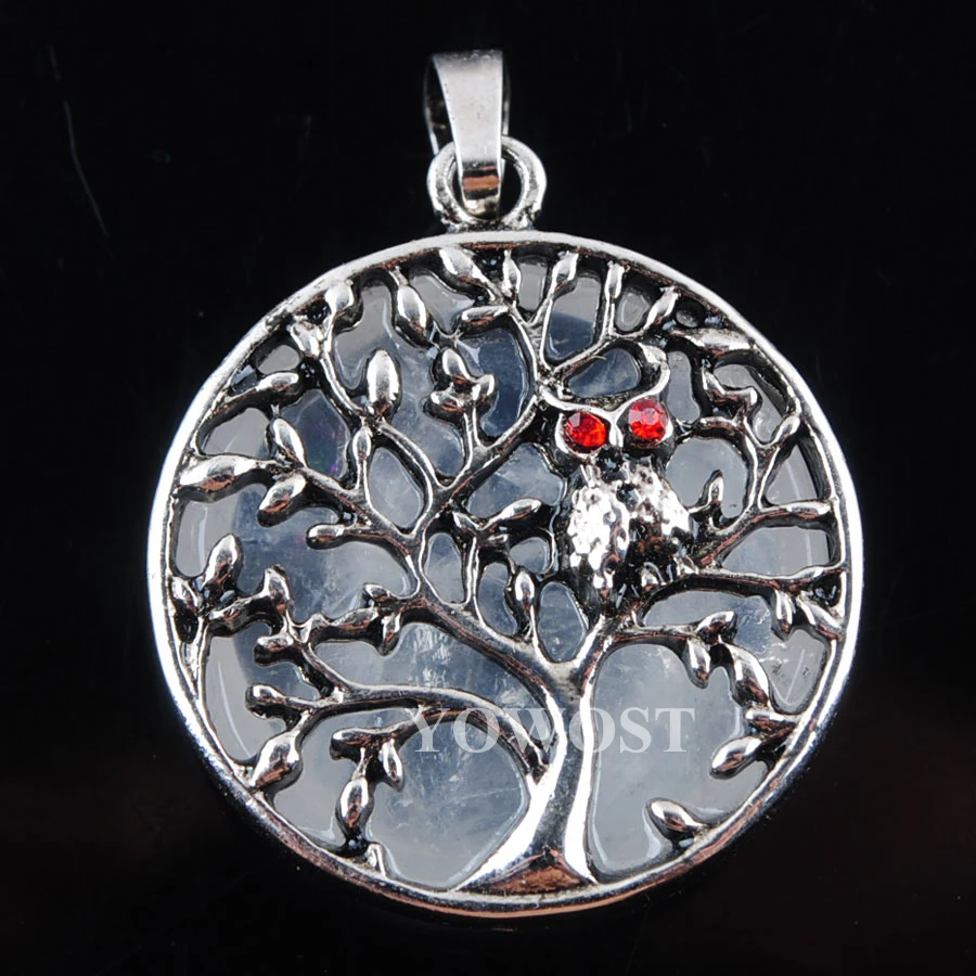 Оптовая продажа 4 шт./лот натуральный камень белый кристалл подвеска амулет для